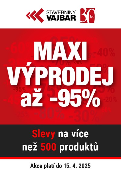 MAXI VÝPRODEJ až -95 %